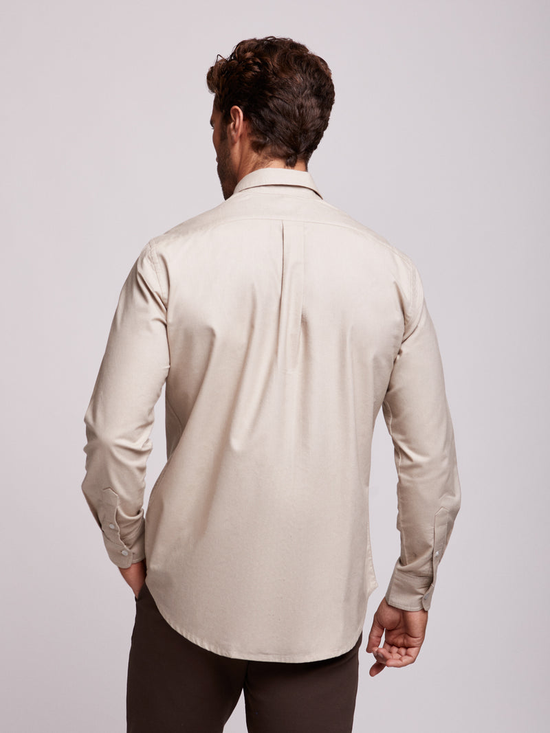 Regular Fit Beige Long Sleeve Shirt