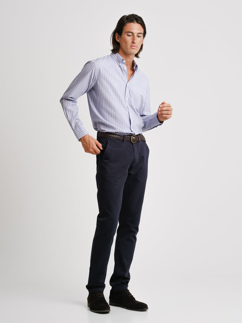 Twill Blue Regular Fit Shirt