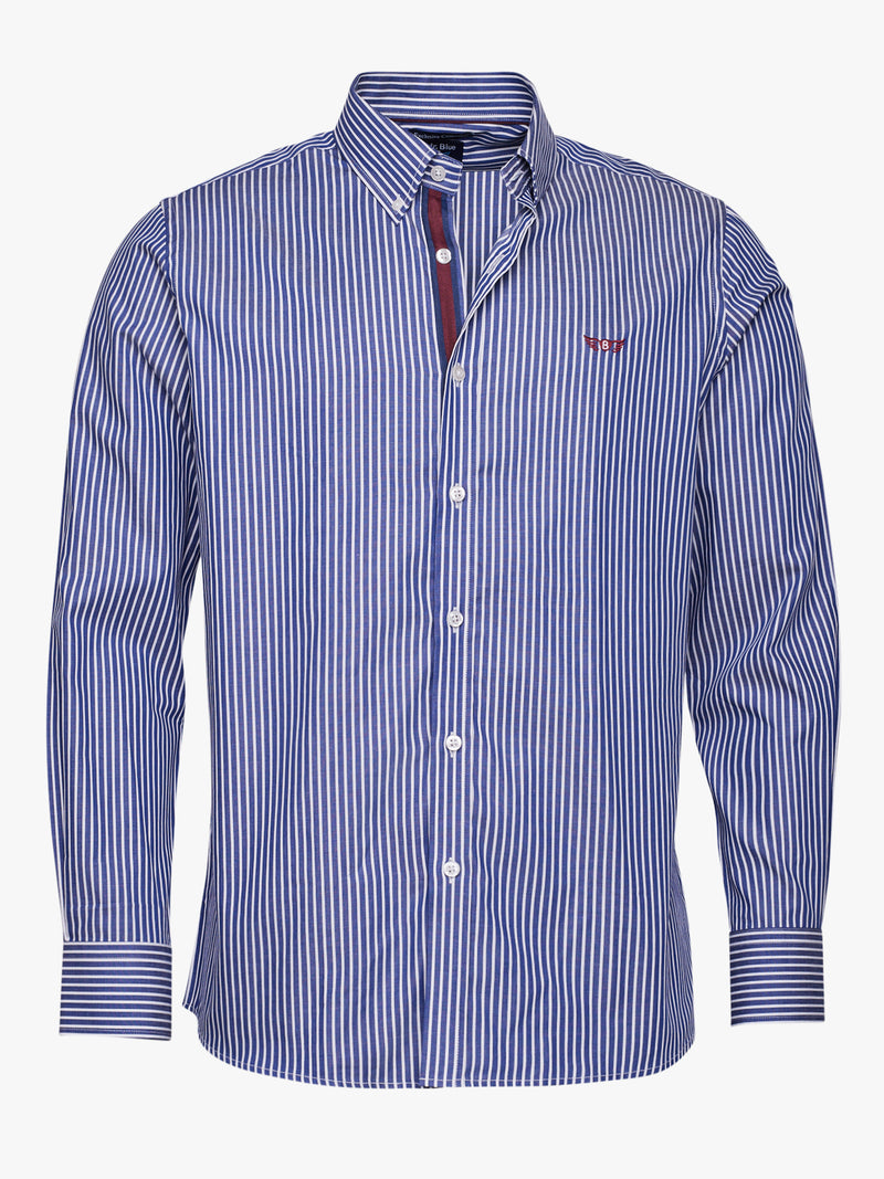 Camisa Regular Fit Oxford Azul