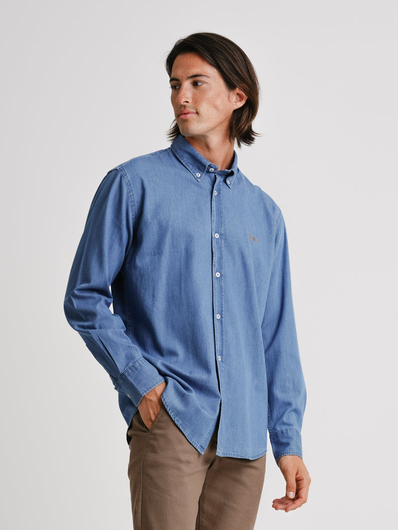 Camisa Regular Fit Ganga Azul