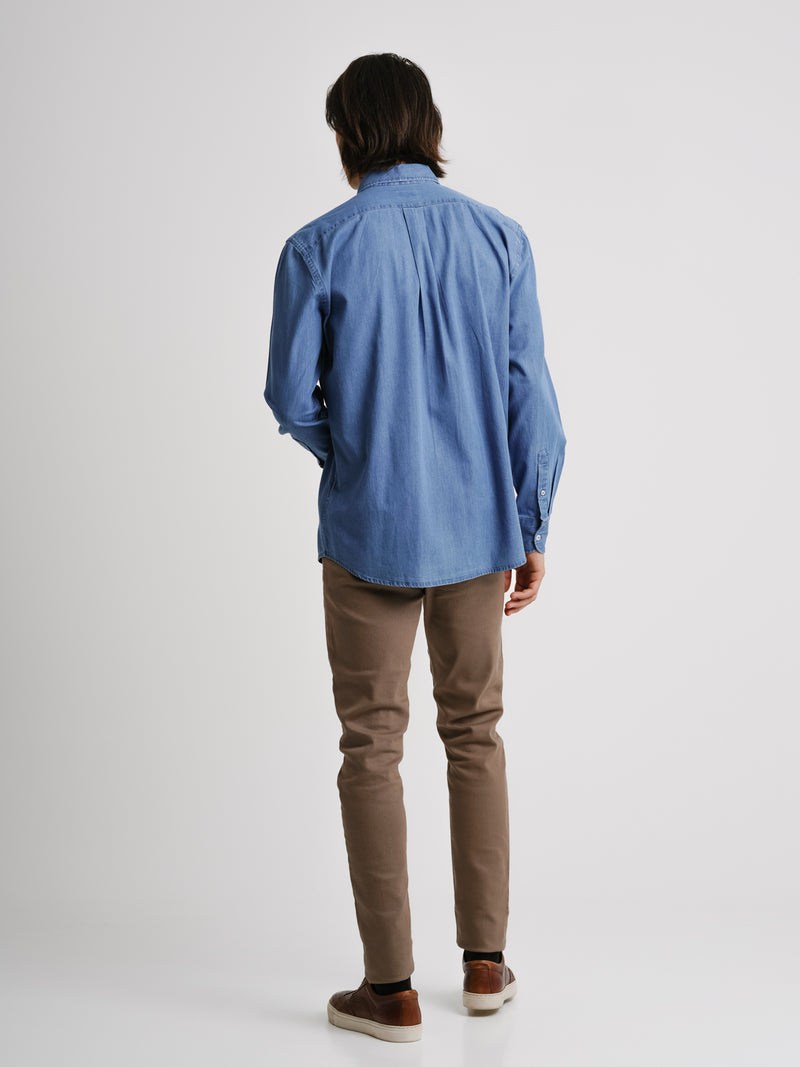 Blue Denim Regular Fit Shirt