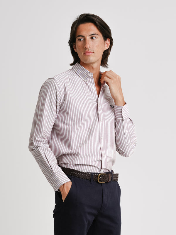 Camisa marrón Oxford Regular Fit