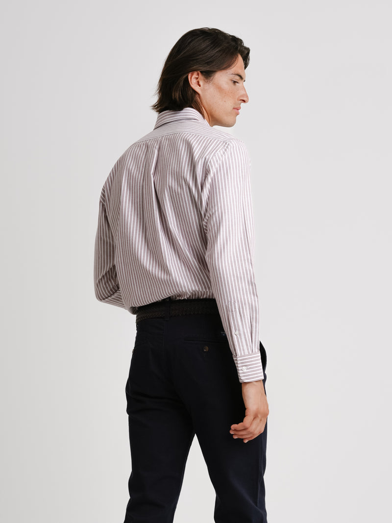 Camisa marrón Oxford Regular Fit