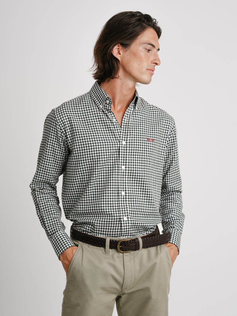 Regular Fit Twill Shirt Green