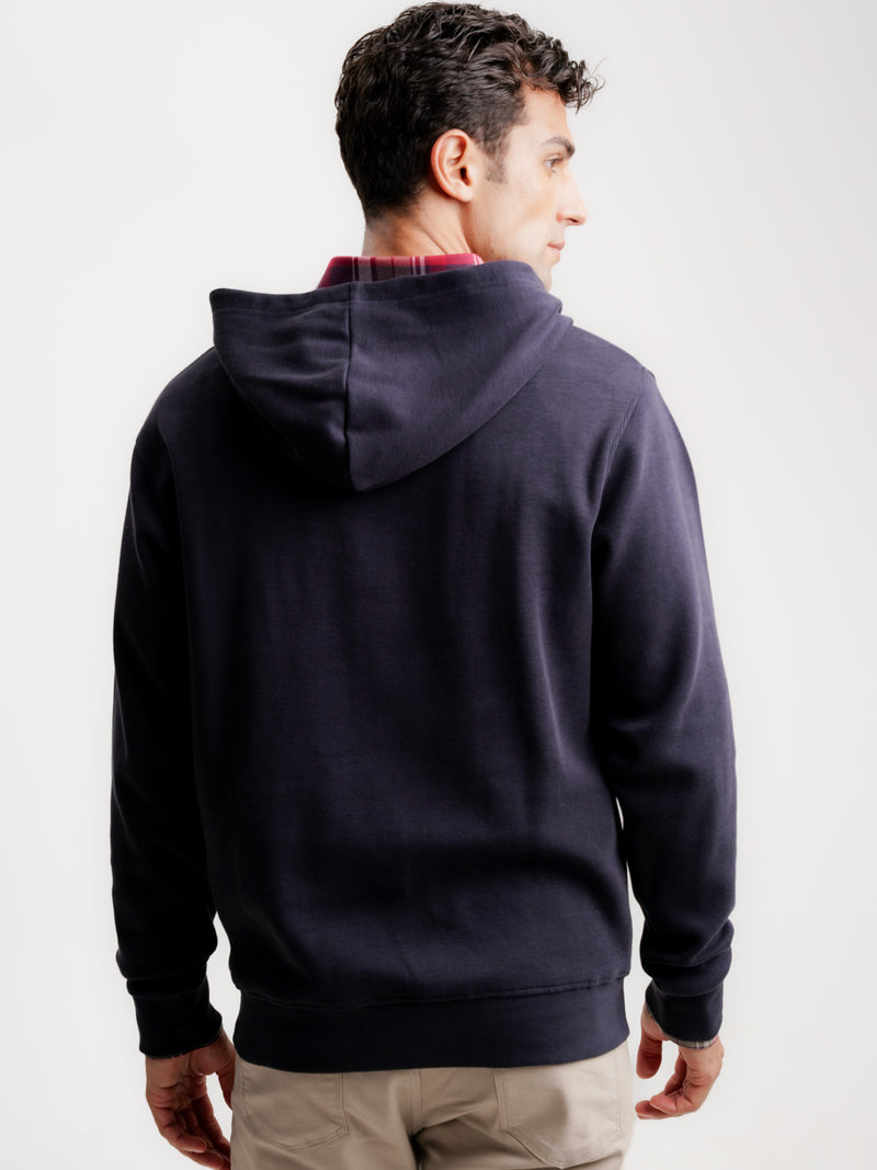 Blue Hoodie With Logo