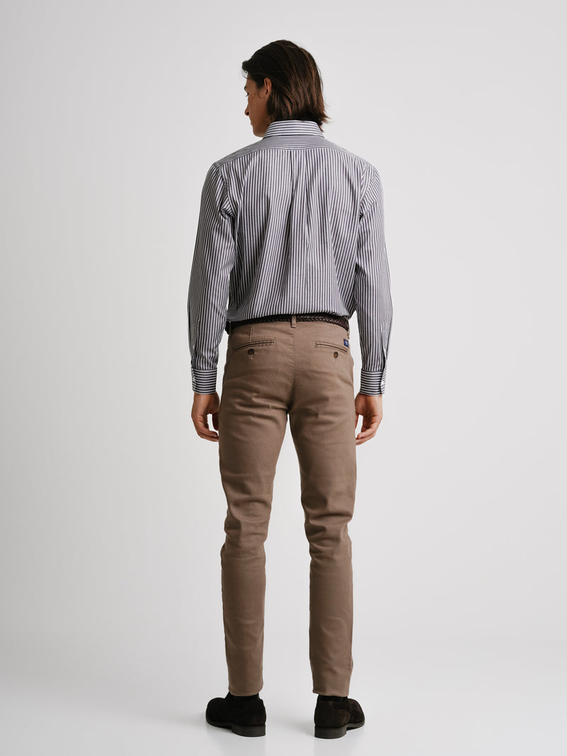 Grey Twill Regular Fit Shirt