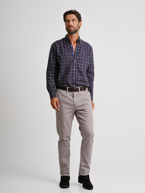 Twill Blue Regular Fit Shirt