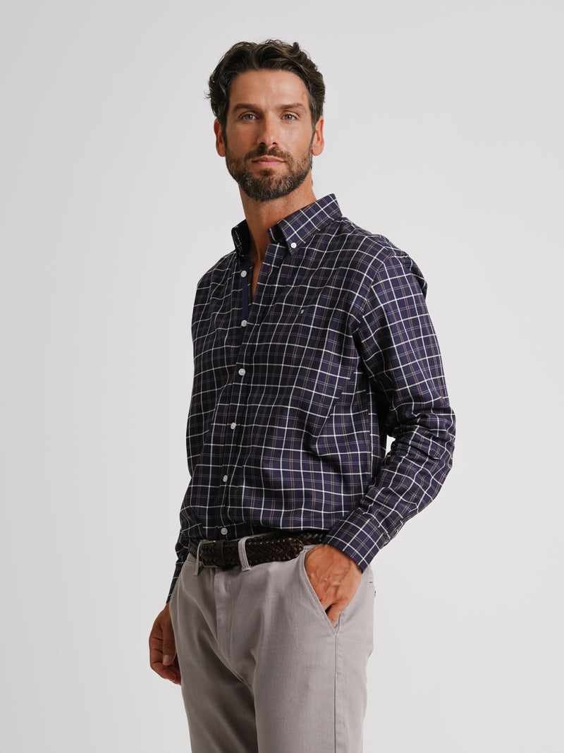 Camisa Regular Fit Twill Azul