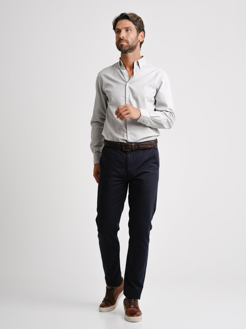 Camisa Slim Fit Vaiela Cinzenta