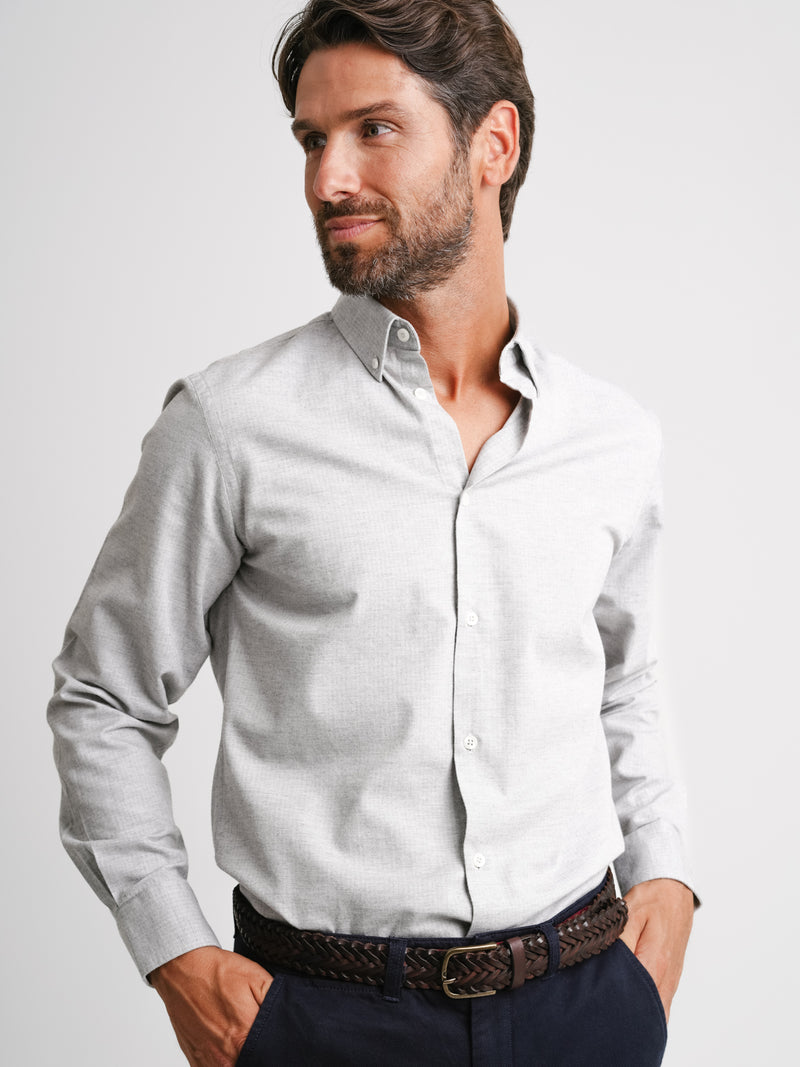 Camisa Slim Fit Vaiela Cinzenta