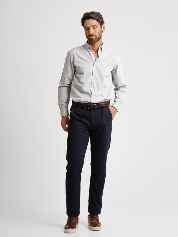 Camisa Slim Fit Vaiela Cinzenta