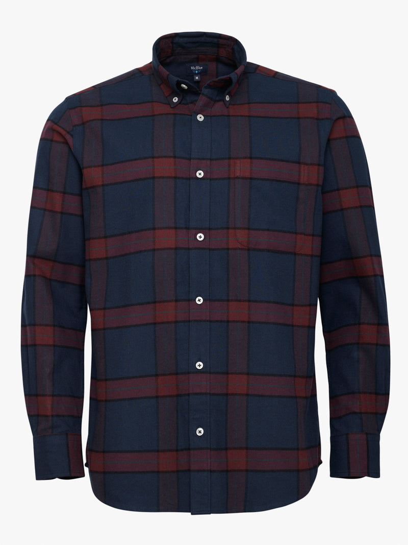 Regular Fit Blue Flannel Shirt