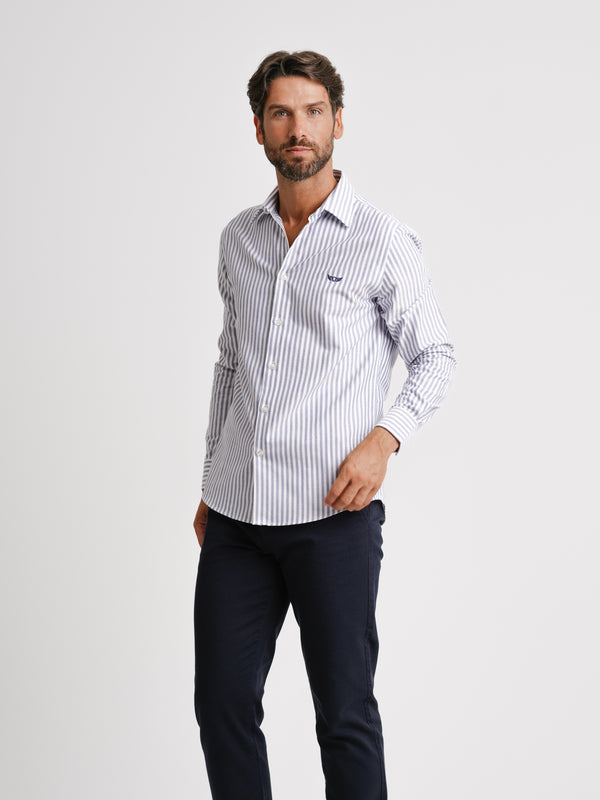 Blue Slim Fit Oxford Shirt