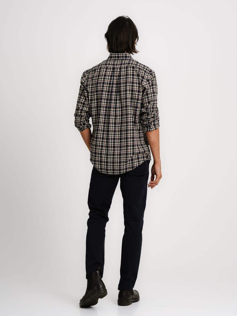 Blue Flannel Regular Fit Shirt