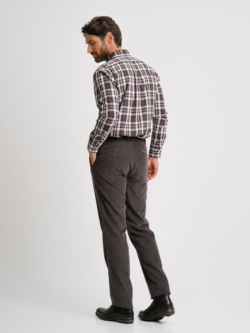 Bombazine Regular Fit Grey Trousers