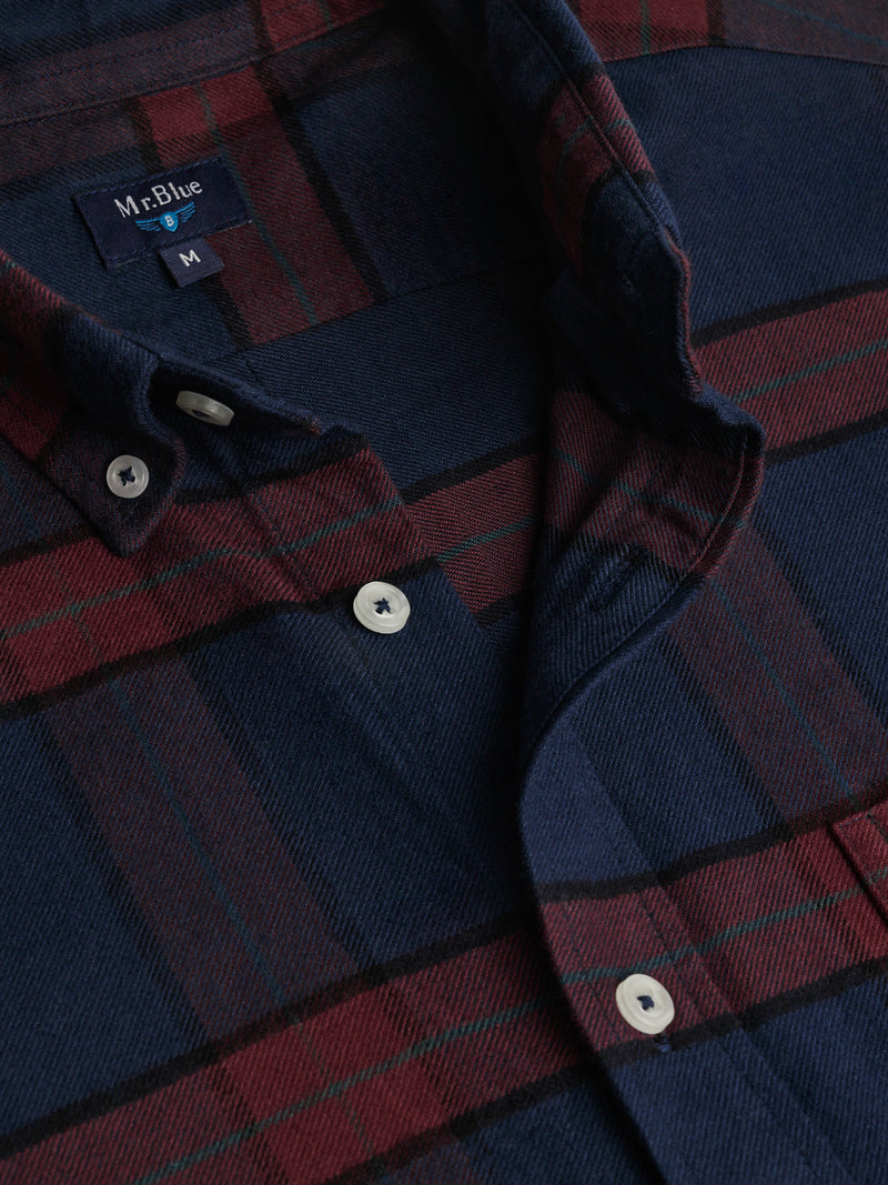 Regular Fit Blue Flannel Shirt