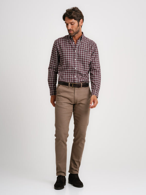 Grey Twill Regular Fit Shirt