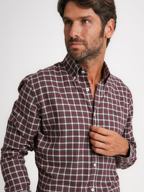 Camisa Regular Fit Twill Cinzenta