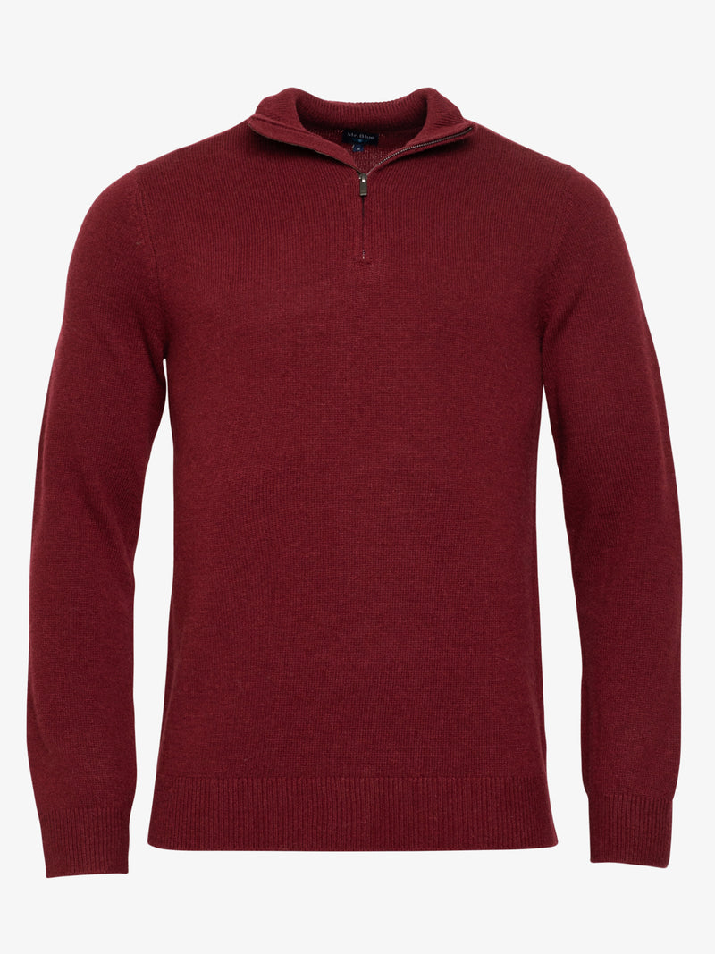 Pullover Regular Fit Burgundy Long Sleeve