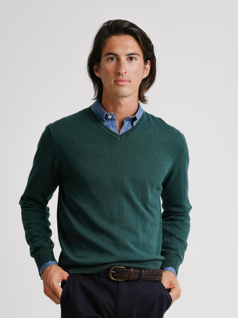 Pullover Merino Wool Fine Green