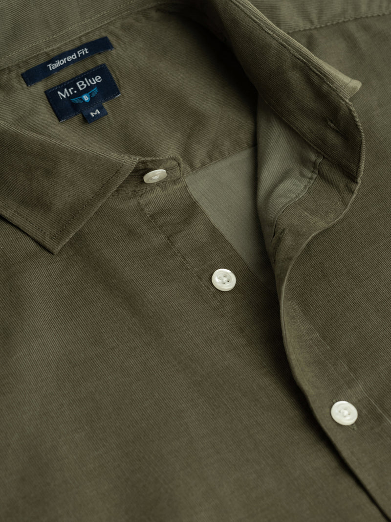 Tailored Fit Shirt Green Long Sleeve