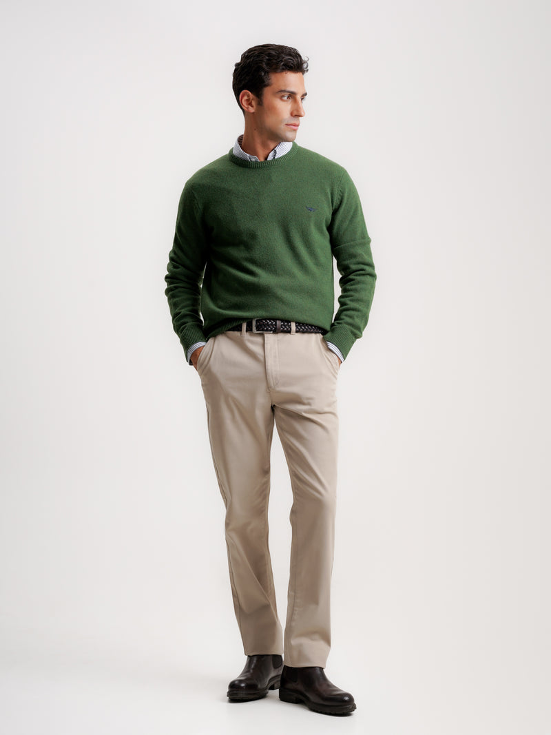 Green Thick Wool Pullover