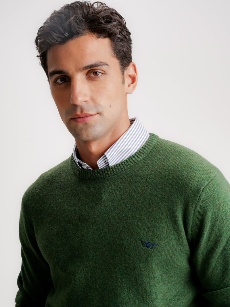 Green Thick Wool Pullover