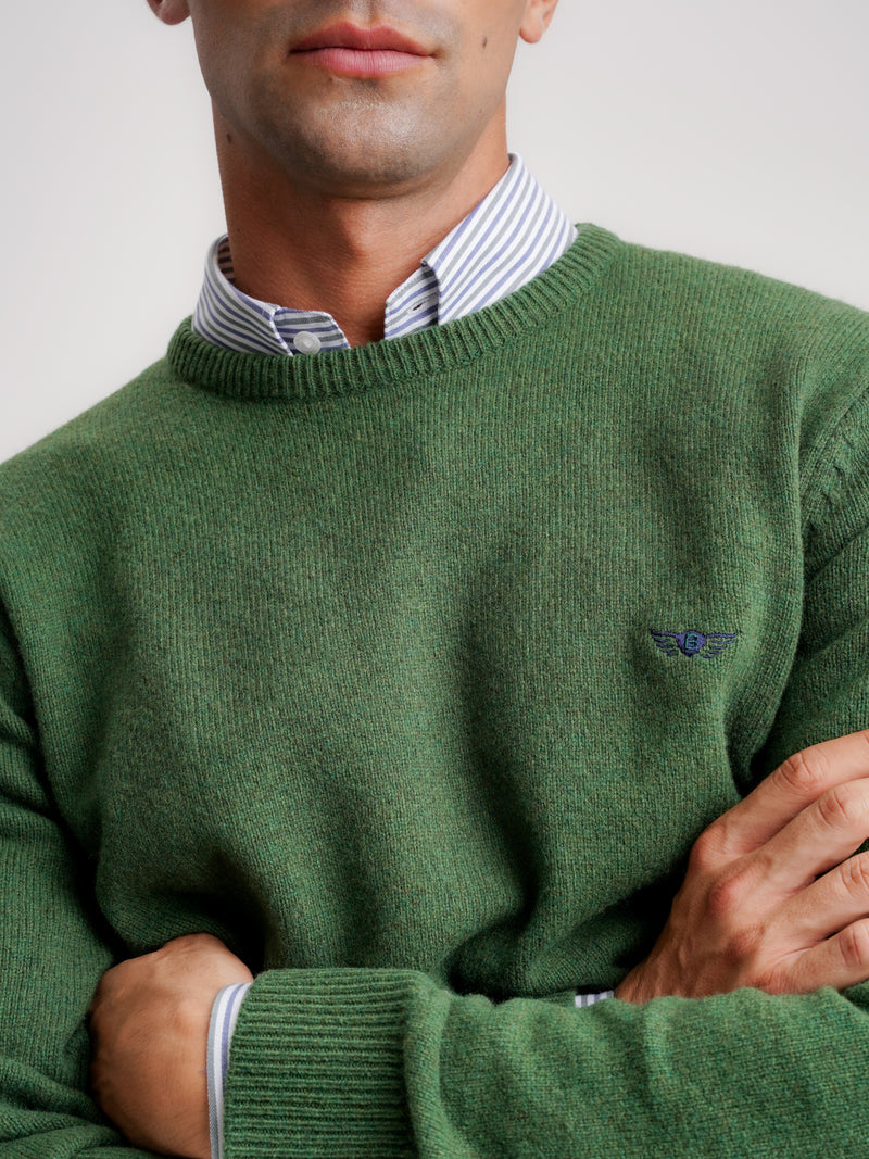 Green Thick Wool Pullover