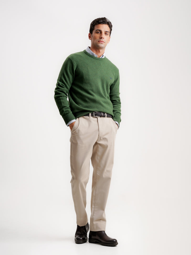 Green Thick Wool Pullover