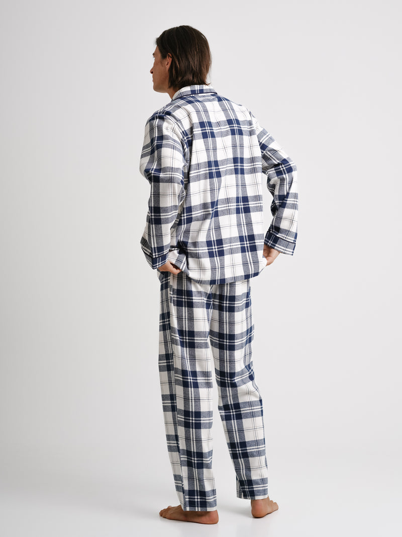 Pijama azul de manga larga
