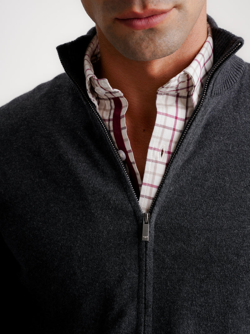 Grey Slim Cashmere Pullover