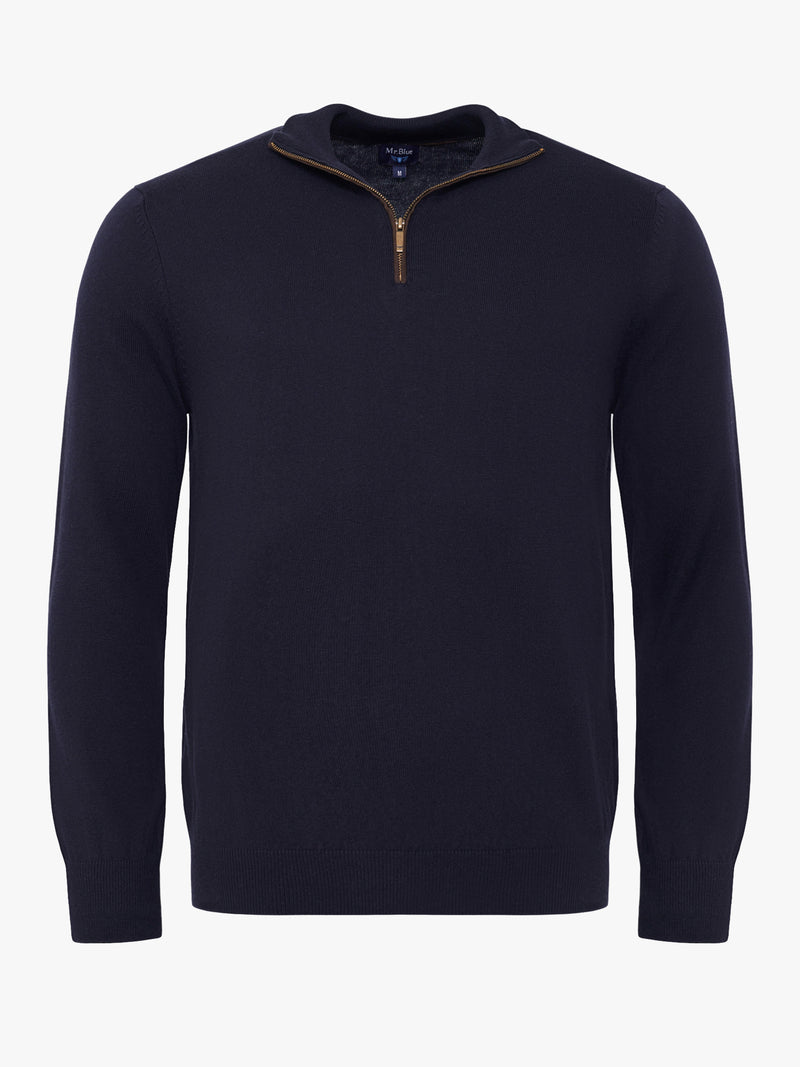 Blue Thin Cashmere Pullover