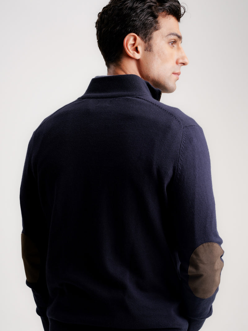 Blue Thin Cashmere Pullover