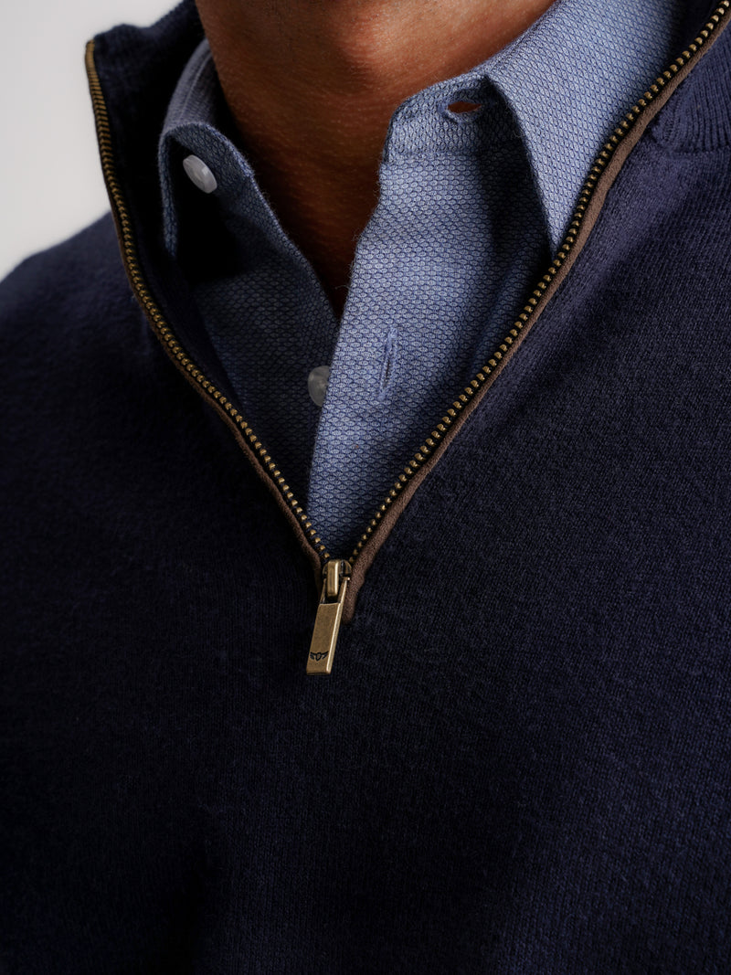 Blue Thin Cashmere Pullover