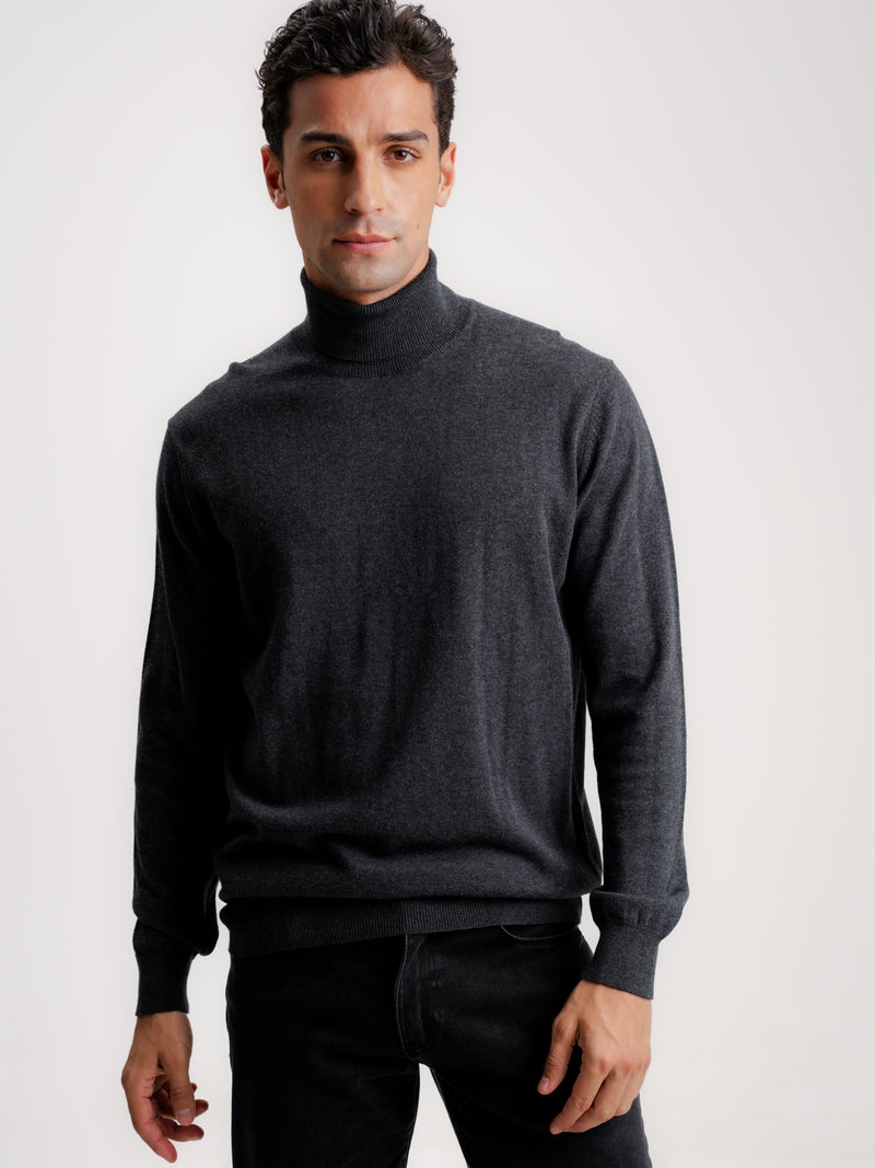 Black Slim Cashmere Pullover