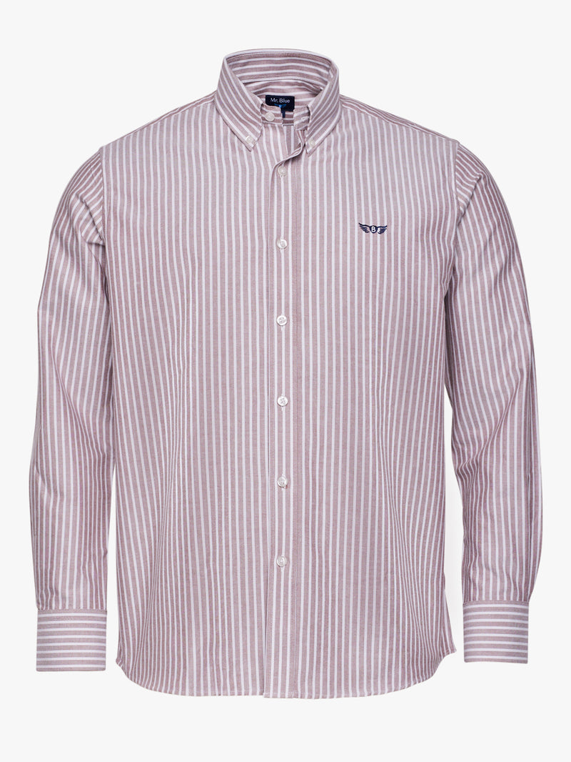 Camisa marrón Oxford Regular Fit