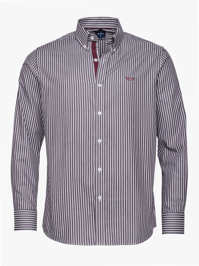 Camisa Regular Fit Twill Cinzenta