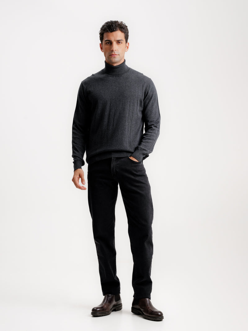 Black Slim Cashmere Pullover