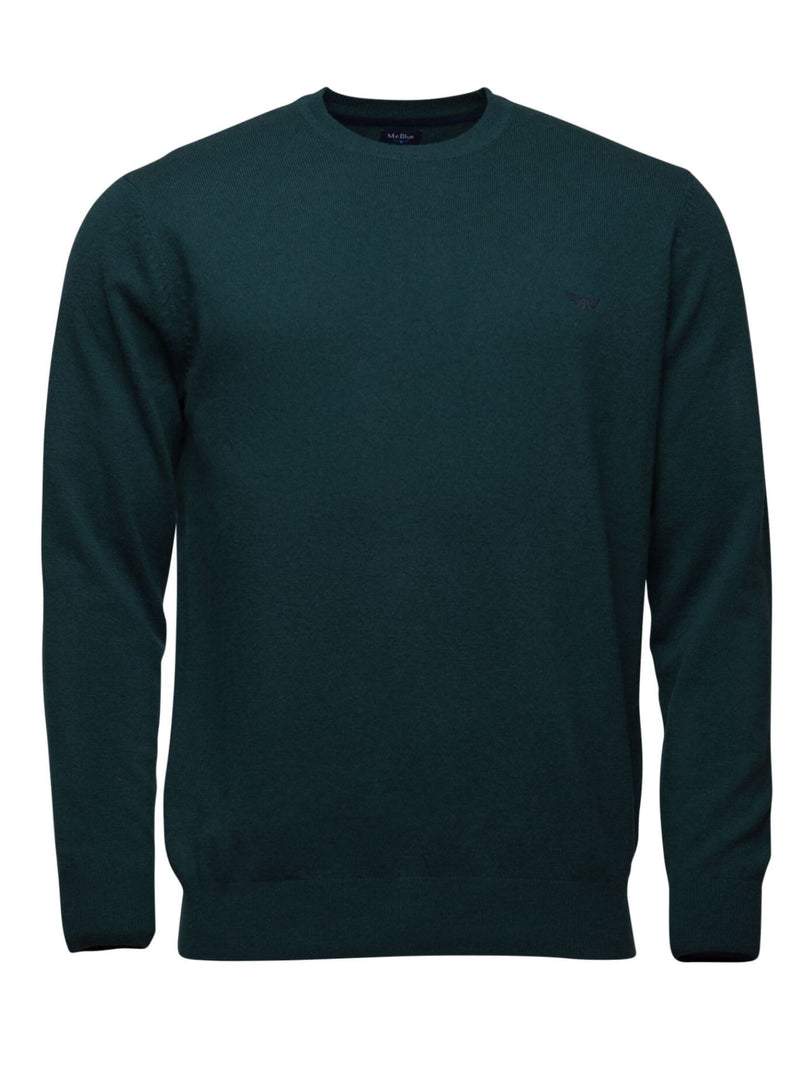 Plain Wool Pullover with Logo