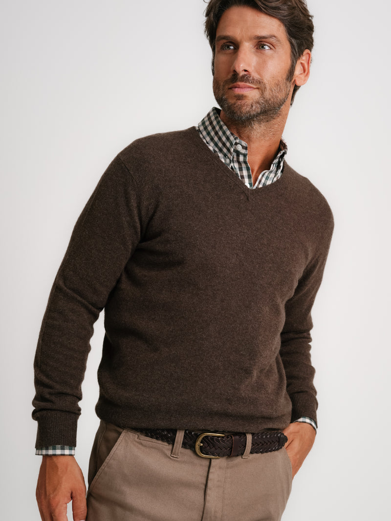 Pullover Thick Wool Brown