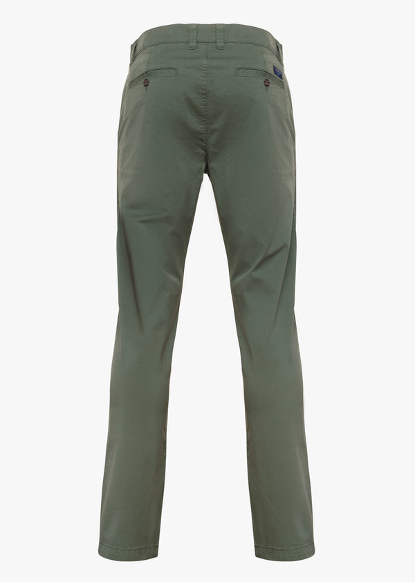 Pantalones de sarga Chino Tailored Fit planos