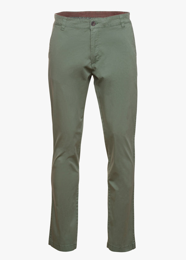 Pantalones de sarga Chino Tailored Fit planos