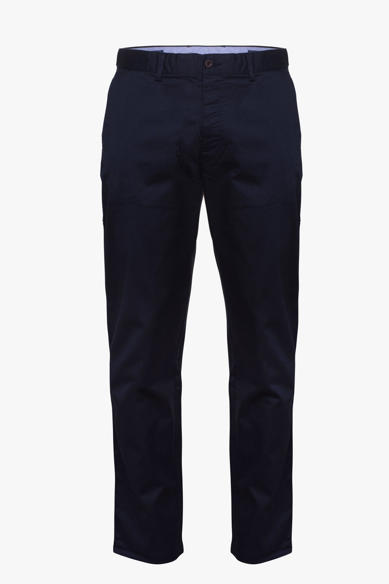 Flat Canvas Chino Pants Tailored Fit