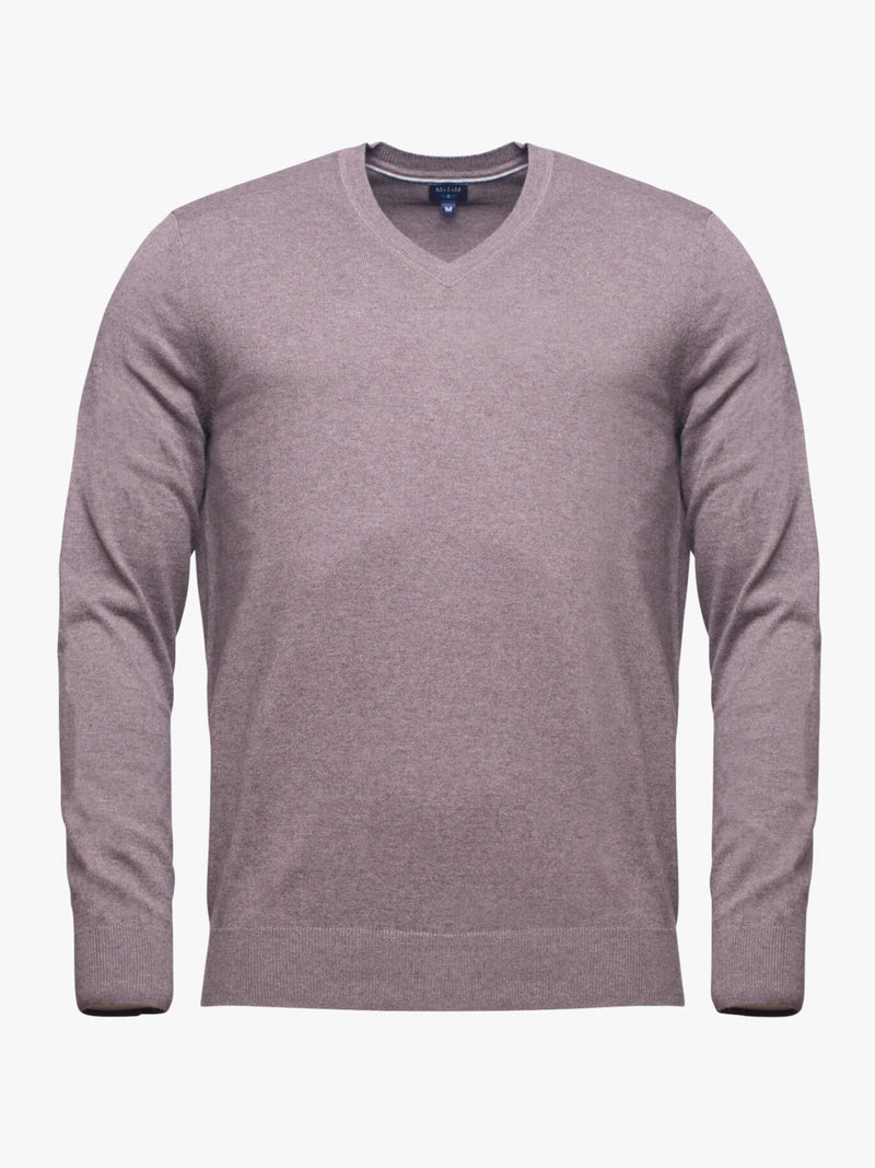 V-neck Cotton and Cashmere Sweater