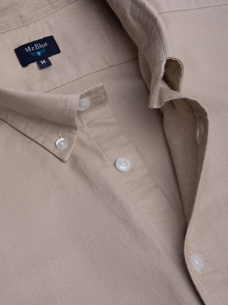 Regular Fit Beige Long Sleeve Shirt