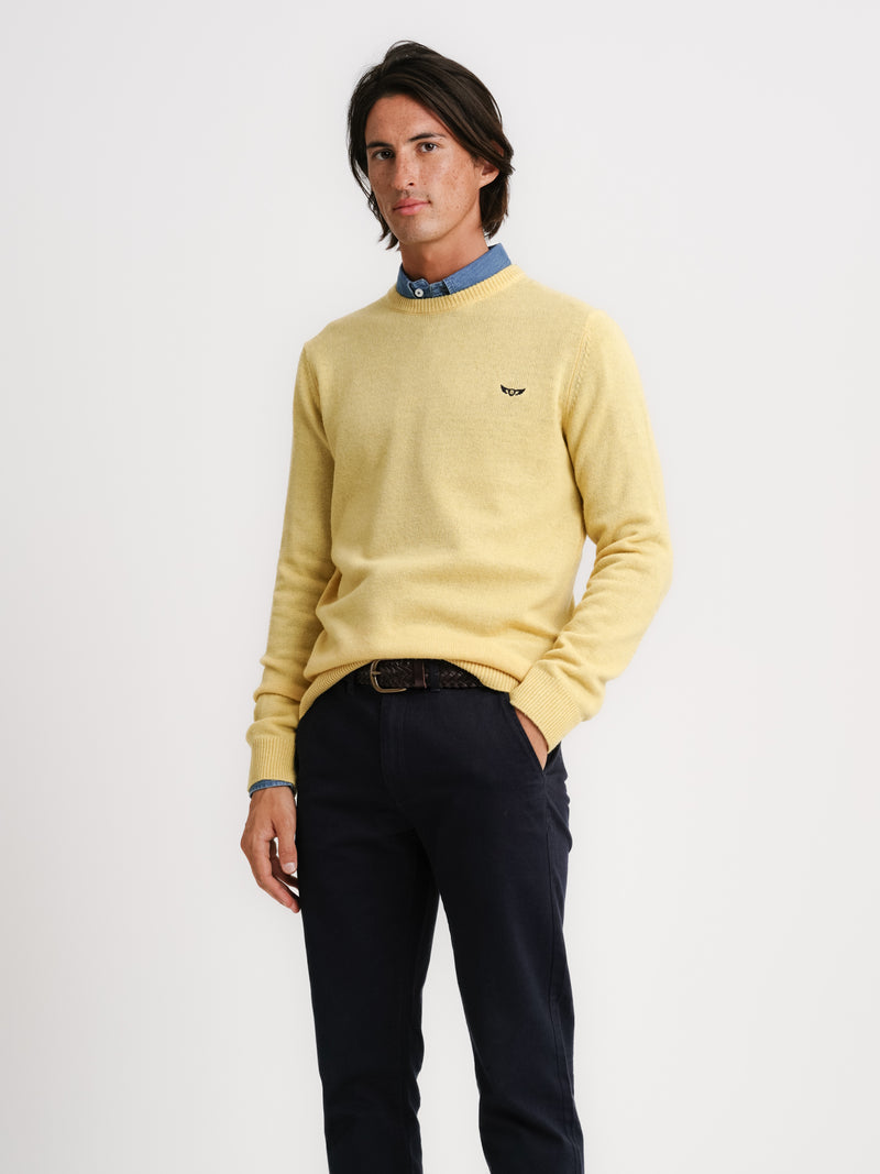 Pullover Lã Grosso Amarelo