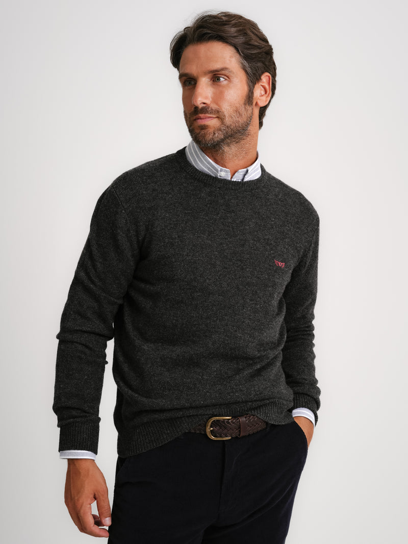 Pullover Thick Wool Grey