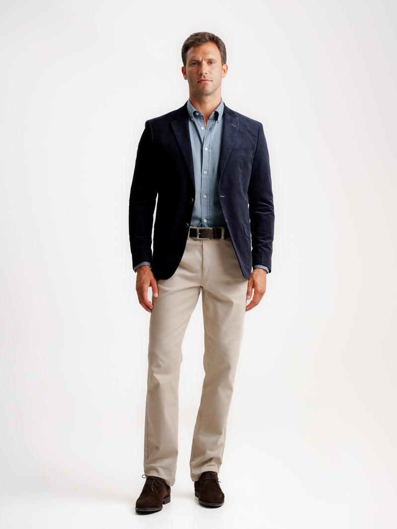 Blue Cotton Blazer