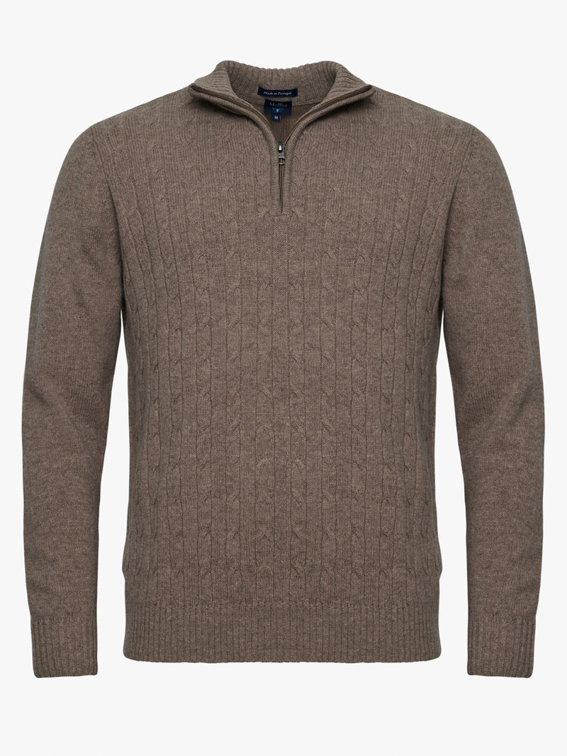 Beige Thick Wool Pullover
