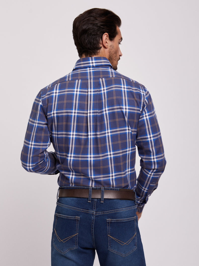 Regular Fit Blue Long Sleeve Shirt